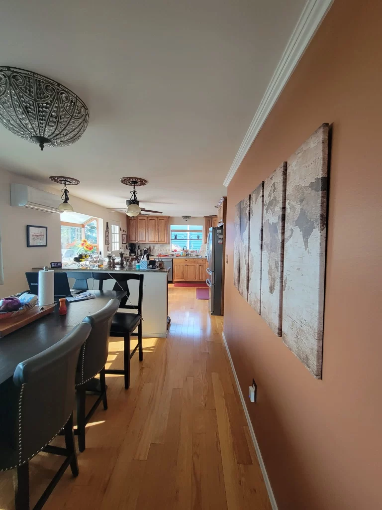 Spotless kitchen and dining area after Seattle house cleaning service by Priscila’s team